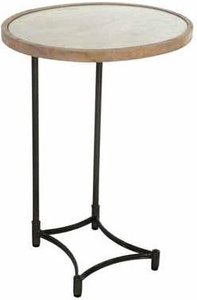 View Supper table - round - mango wood - metal View Supper table - round - mango wood - metal