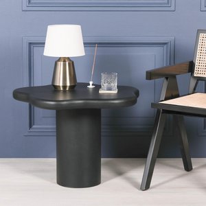 View Puddle mango wood side table - black painted