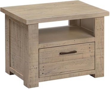 View Reclaimed pine lamp table - small - 1 drawer