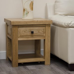 View Deluxe lamp table - 1 drawer - oak View Deluxe lamp table - 1 drawer - oak