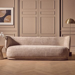View Delray sofa - 3 seater - deep stone chenille fabric