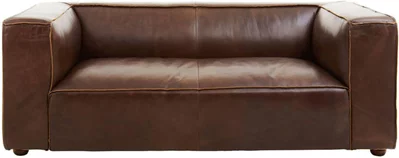 View King sofa - 2 seater - brown leather - mexico