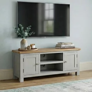 View Lundy tv unit - large - 120cm - grey painted