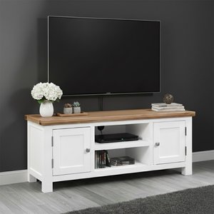 View Lundy tv unit - 120cm - white painted
