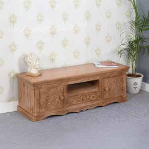 View Artwork carved tv unit - 140cm - mango wood View Artwork carved tv unit - 140cm - mango wood