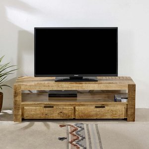 View Surrey tv unit - 130cm - solid mango wood View Surrey tv unit - 130cm - solid mango wood