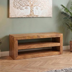 View Dakota tv unit - 107cm - light mango wood View Dakota tv unit - 107cm - light mango wood