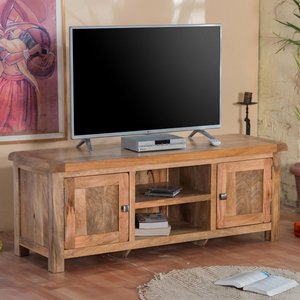 View Odisha tv unit - 134cm - solid mango wood View Odisha tv unit - 134cm - solid mango wood