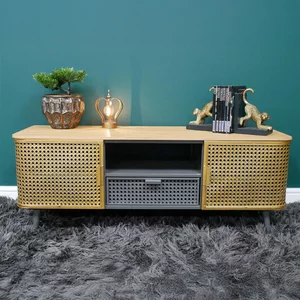View Tv unit - wood and metal - storage View Tv unit - wood and metal - storage