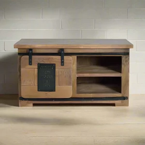View Iron works tv unit - mango wood - storage - small