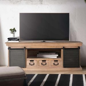 View Irondale tv unit - mango wood - storage View Irondale tv unit - mango wood - storage