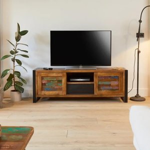 View Urban chic reclaimed wide tv cabinet