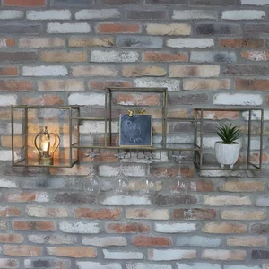 View Wall rack - metal and glass
