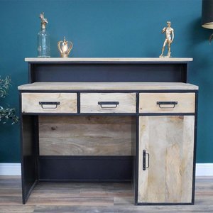 View Bar counter - mango wood - 1 door - 3 drawer