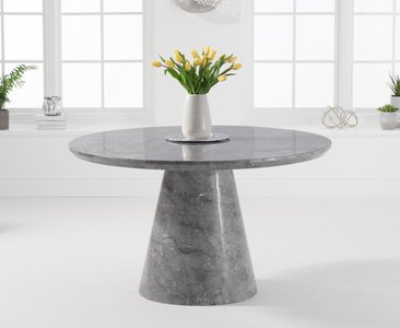 View Ravello 130cm round grey marble dining table View Ravello 130cm round grey marble dining table