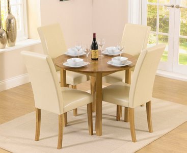 View Extending york 90cm solid oak dining table with 2 black olivia chairs View Extending york 90cm solid oak dining table with 2 black olivia chairs