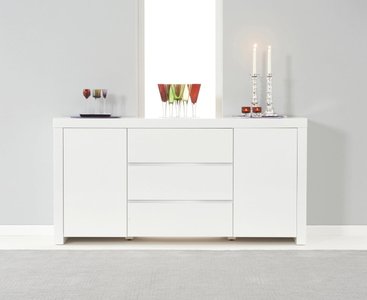 View Newark 2 door 3 drawer white high gloss sideboard View Newark 2 door 3 drawer white high gloss sideboard