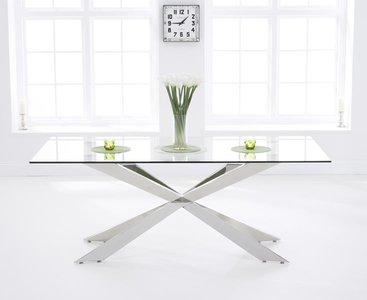 View Canova 200cm glass dining table View Canova 200cm glass dining table