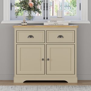 View Madley oak and cream painted small sideboard View Madley oak and cream painted small sideboard