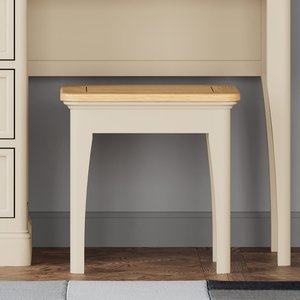 View Madley oak and cream painted dressing table stool View Madley oak and cream painted dressing table stool