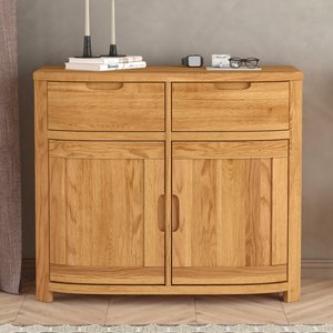 View Somerton curved solid oak small sideboard View Somerton curved solid oak small sideboard