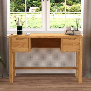 View Somerton curved solid oak dressing table View Somerton curved solid oak dressing table