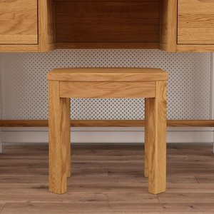 View Somerton curved solid oak dressing stool View Somerton curved solid oak dressing stool