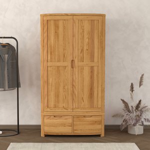 View Somerton curved solid oak double wardrobe View Somerton curved solid oak double wardrobe