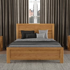 View Somerton curved solid oak king size bed View Somerton curved solid oak king size bed
