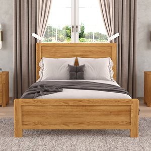View Somerton curved solid oak double bed View Somerton curved solid oak double bed