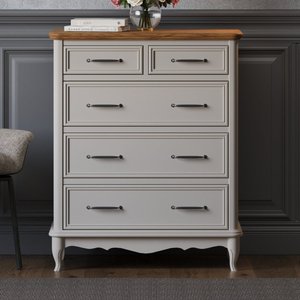 View Chateau oak and soft white painted 2 over 3 chest of drawers View Chateau oak and soft white painted 2 over 3 chest of drawers