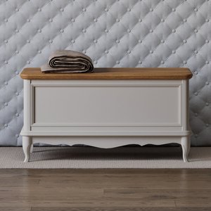 View Chateau oak and soft white painted blanket box View Chateau oak and soft white painted blanket box