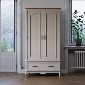 View Chateau oak and soft white painted double wardrobe View Chateau oak and soft white painted double wardrobe