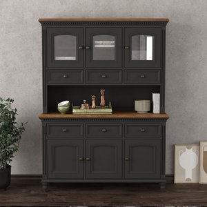 View Francis oak and charcoal grey painted large dresser View Francis oak and charcoal grey painted large dresser