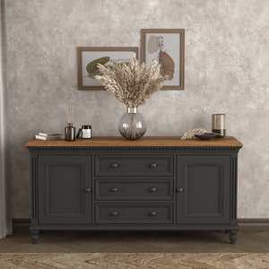 View Francis oak and charcoal grey painted extra large sideboard View Francis oak and charcoal grey painted extra large sideboard