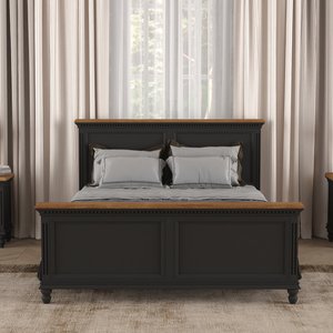 View Francis oak and charcoal grey painted king size bed View Francis oak and charcoal grey painted king size bed