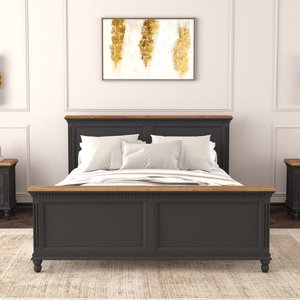 View Francis oak and charcoal grey painted super king bed View Francis oak and charcoal grey painted super king bed