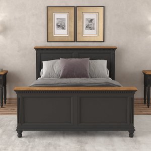 View Francis oak and charcoal grey painted double bed View Francis oak and charcoal grey painted double bed