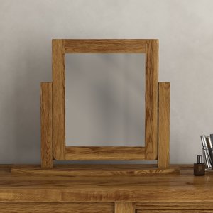 View Rustic solid oak swivel vanity mirror | dressing table mirror View Rustic solid oak swivel vanity mirror | dressing table mirror