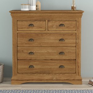 View Burford rustic solid oak 2 over 3 chest of drawers View Burford rustic solid oak 2 over 3 chest of drawers