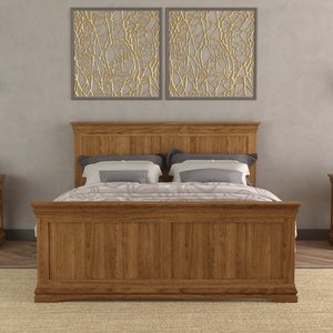 View Burford rustic solid oak king size bed View Burford rustic solid oak king size bed