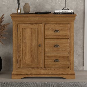 View Burford rustic solid oak hallway sideboard View Burford rustic solid oak hallway sideboard