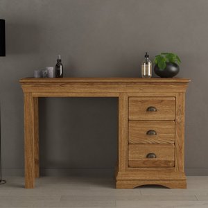 View Burford rustic solid oak dressing table View Burford rustic solid oak dressing table