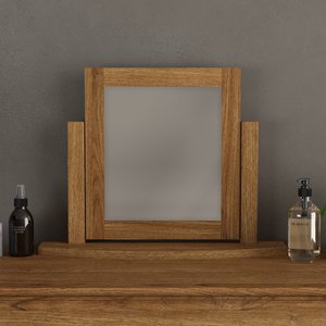 View Burford rustic solid oak dressing table mirror View Burford rustic solid oak dressing table mirror