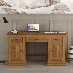 View Burford rustic solid oak desk View Burford rustic solid oak desk