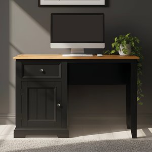 View Charlton oak and black painted computer desk View Charlton oak and black painted computer desk