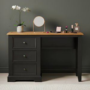 View Charlton oak and black painted dressing table View Charlton oak and black painted dressing table