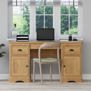 View Cambridge solid oak computer desk View Cambridge solid oak computer desk