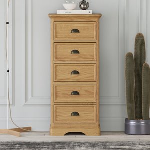 View Cambridge solid oak 5 drawer tallboy View Cambridge solid oak 5 drawer tallboy
