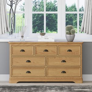View Cambridge solid oak wide chest of drawers View Cambridge solid oak wide chest of drawers